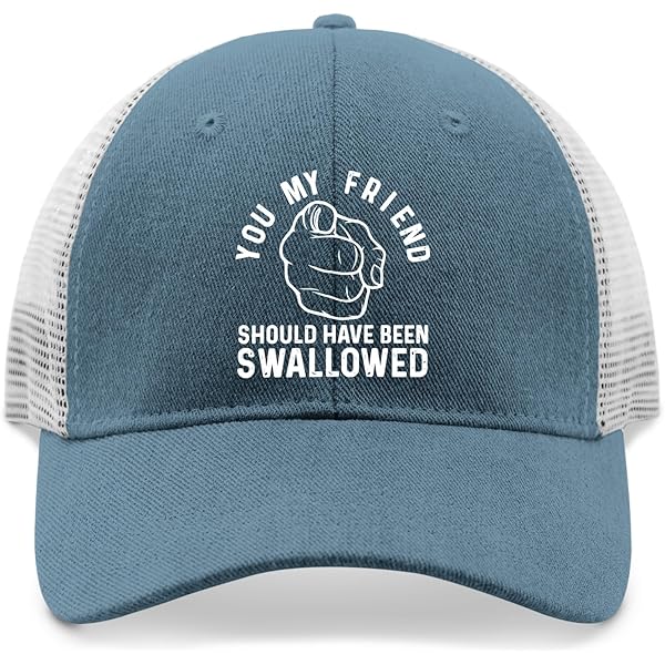 Inappropriate Humor Baseball Cap - 'You My Friend Should Have Been Swallowed' Adult Funny Hat