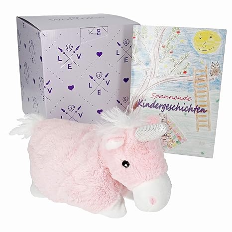 Cojín de regalo Warmies cojín de calor unicornio rosa + caja de ...