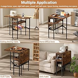 Besiost Folding Sewing Cutting Table with Charging
