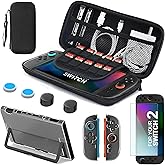 Carrying Case for Nintendo Switch 2 Storage Bag,9-in-1 Accessories Bundle with Protective Case, Joycon 2 Shell, Screen Protector, Game Card Holder, Thumb Grips, Travel Bag for Switch 2 Console