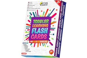 Thick Rip Proof & Waterproof Toddler Flash Cards for Ages 1,2,3,4 Years - Alphabet, Colors, Shapes, Numbers, Animals, Body Parts, First Words. Read & Learn ABC Letters | 150 Images by Kinder Scholars