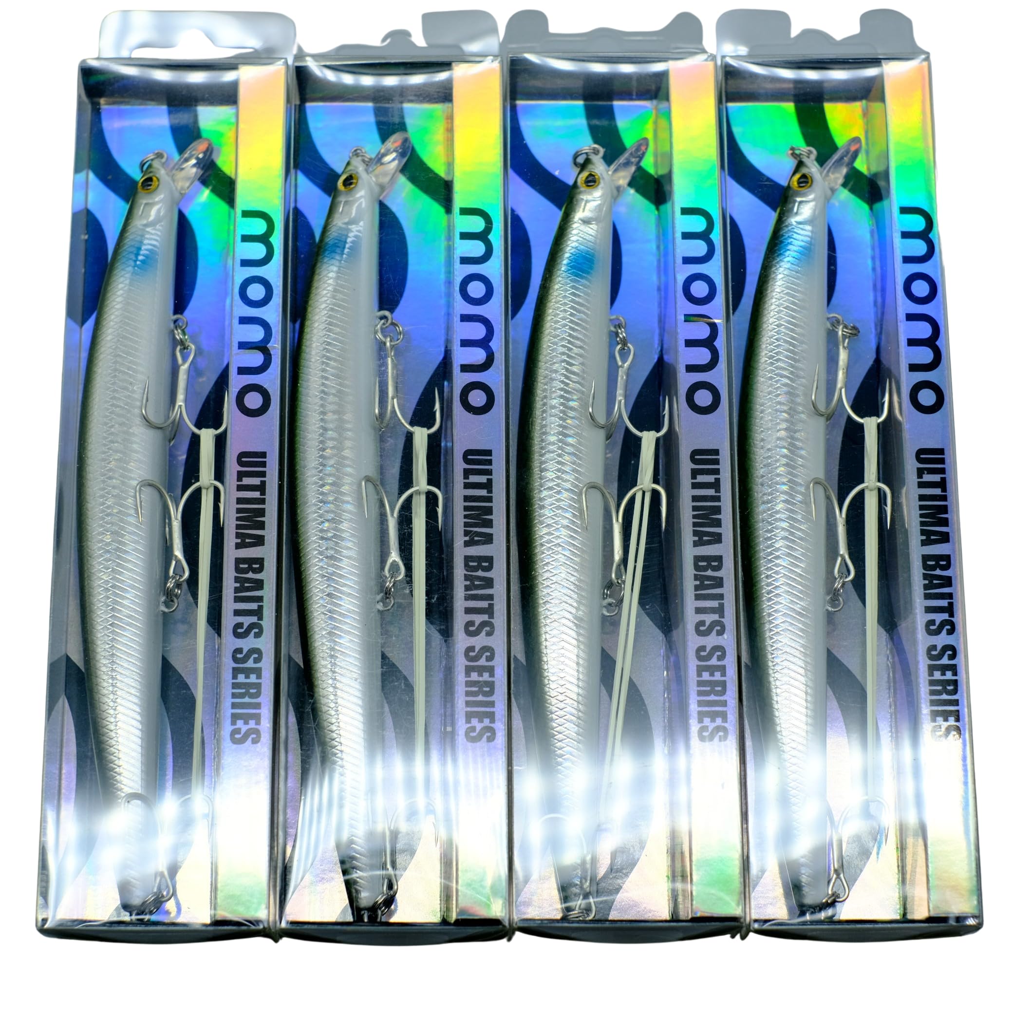momolures - Shore Line Minnow 170F Double Wire Silent Weight Transfer System for Bass, Seabass, Salmon lure Fishing (BORA x4pcs)