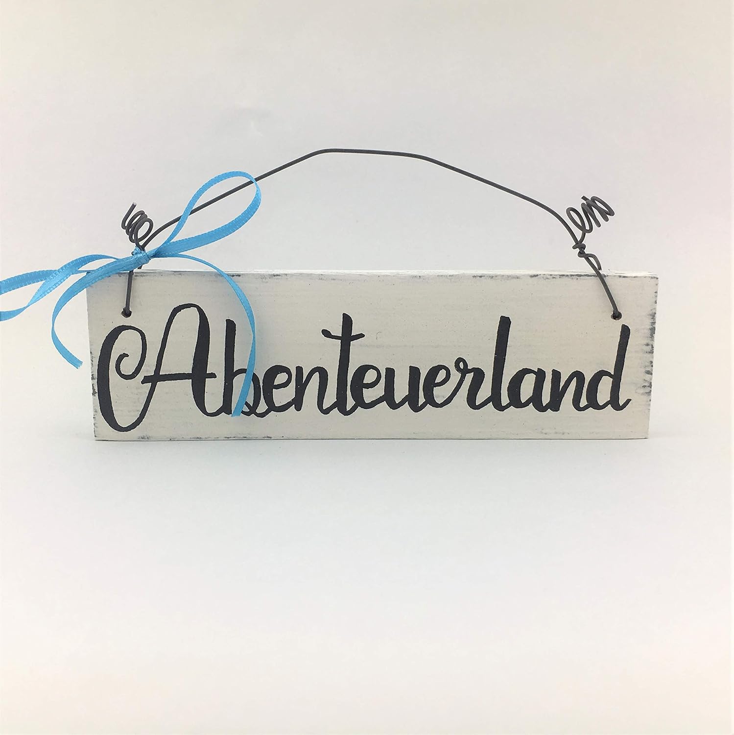 Holzschild Türschild „Abenteuerland“ Kinderzimmer Deko Eingang Vintage