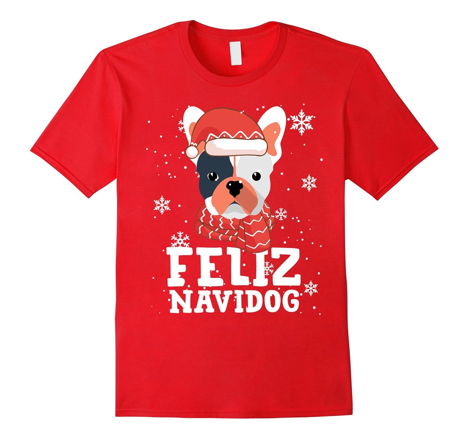 Feliz Navidog Bulldog French Dog Ugly Xmas Sweater T-shirt-ANZ