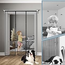 Door Net Screen with Magnet 235x250cm Door Mesh