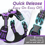 Eagloo Large Dog Harness No Pull Front Back Clips Reflective Easy Control view 6
