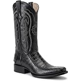 Western Shops Mens Genuine Cowhide Leather Luxury Crocodile Alligator Print Cowboy Western Boot