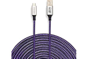 KontrolFreek 12ft Micro USB Gaming Cable for PlayStation 4 (PS4), Xbox One Controller, PC, Android, Smartphones and More