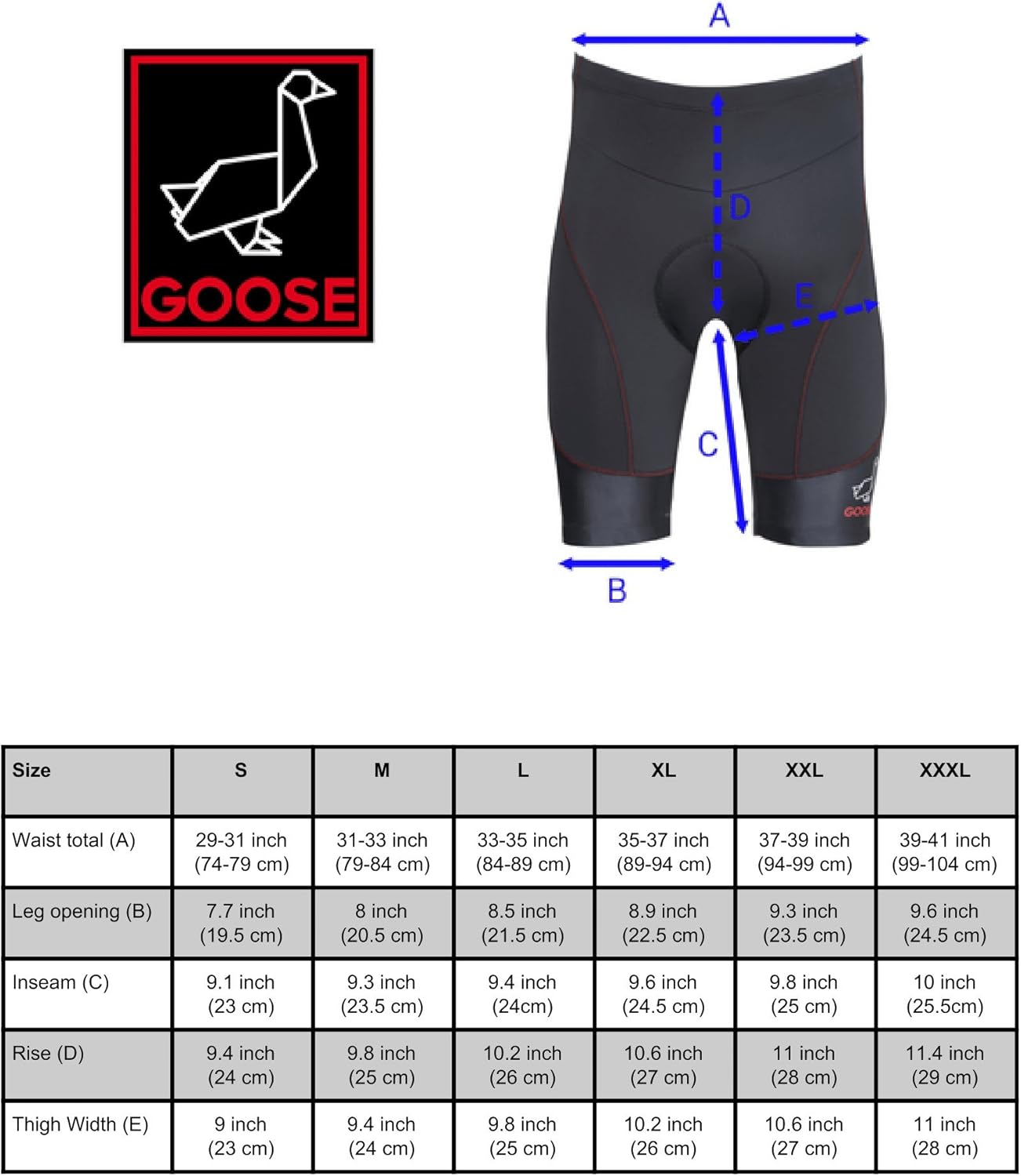 Goose Padded Cycling Shorts - The Very Best in Comfort and Protection! at  Men’s Clothing store