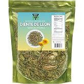 Dandelion Leaf (Diente de Le&oacute;n) &ndash; Taraxacum Officinale, Loose Cut Herbal Tea, Non-GMO, Plant-Based Botanical, Resealable Bag, 4 oz