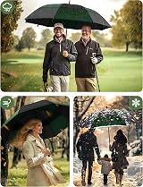TECKNET Golf Umbrella 68 Inch Windproof Double Canopy Auto Open EVA Grip view 7