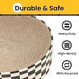 Conlun Cat Scratching Board 2 in 1 Oval Cardboard Lounge Bed Medium view 6