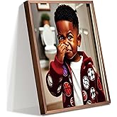 KXIAHTTEN Funny African American Kids Bathroom Canvas Wall Art Humor Cute Stank Face Black Boy Unpleasant Smell Cover Nose Painting Pictures Wall Decor Print Artwork for Washroom Toilet Unframed