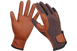 ChinFun Kids Leather Insulated Horse Riding Gloves Breathable Children Equestrian Gloves Anti-Slipping Horseback Mitts