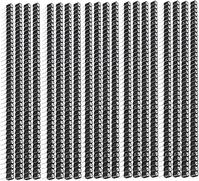 Youmile 20pcs 2.54mm Round Female Header 40pin Socket Tinned 1x40P 0.1" Single