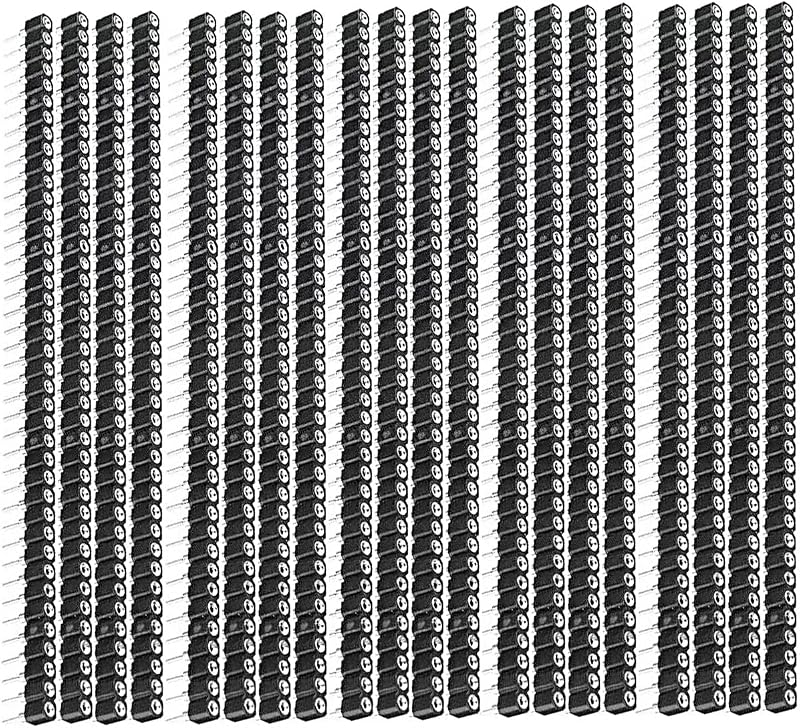 Youmile 20pcs 2.54mm Round Female Header 40pin Socket Tinned 1x40P 0.1" Single