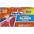 Hefty Slider Freezer Storage Bags, Gallon Size, 56 Count