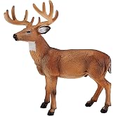 MOJO - White Tailer Deer Stag Buck | Hand-Painted Toy Figure | Woodland Collection | True to Life &amp; Highly Detailed | Designed in UK