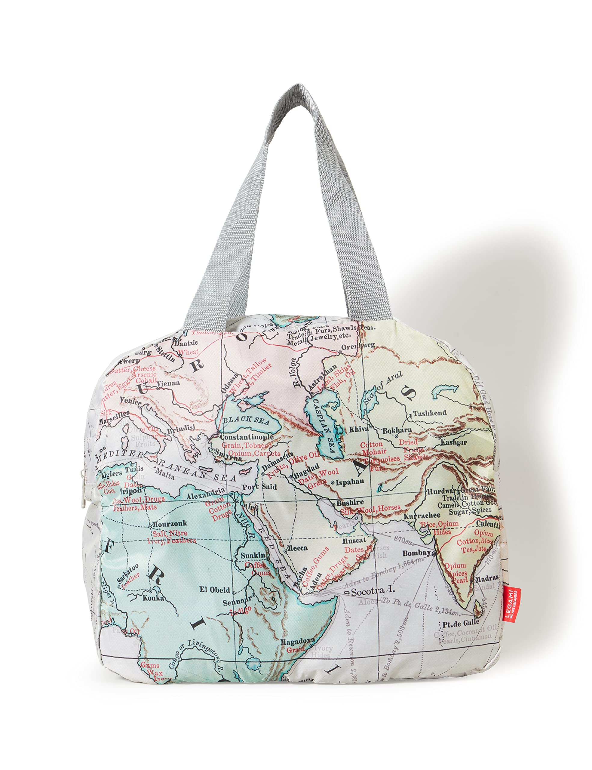 Legami Folding Travel Bag, Print: Map