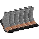 Timberland PRO Men's Sorbtek Moisture Control Quarter Socks (6 Pairs)