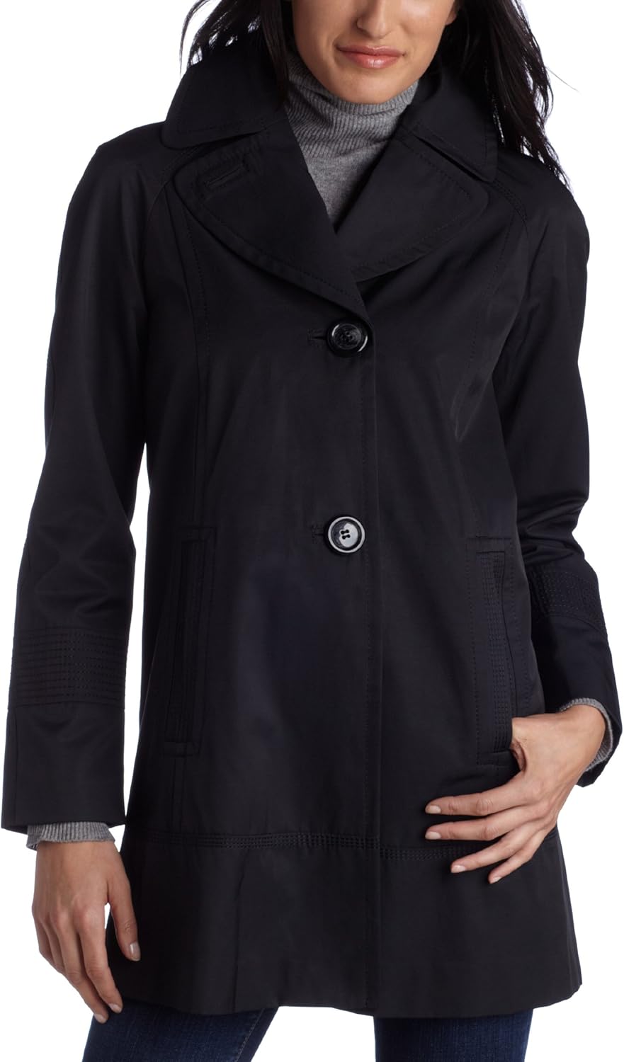 Fleet Street Women's Single Breasted Topper Rainwear at Amazon Women's Coats Shop