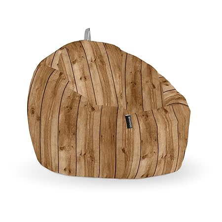 Happers Puff Pelota Estampado Madera: Amazon.es: Hogar