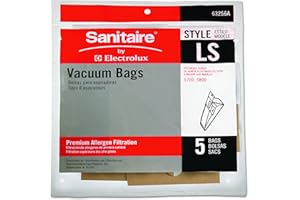 Eureka 63256A10 Commercial Upright Vacuum Cleaner Replacement Bags, Style LS, Pack of 5