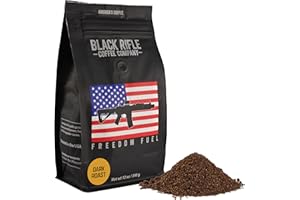 Black Rifle Coffee Company Freedom Fuel, 12oz Bag, Ground Coffee Dark Roast - Roasted Blend Made from Arabica Beans - Colombian & Brazilian Beans - Veteran Founded & American Made
