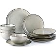 GBHOME Ceramic Dinnerware Sets for 8, 24 Pieces Stoneware Plates and Bowls Sets GBHOME Ceramic Dinnerware Sets for 8, 24 Pieces Stoneware Plates and Bowls Sets