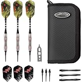 Viper Ranger Tungsten Soft Tip Darts Red Rings 18 Grams and Casemaster Deluxe Black Nylon Dart Case