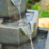 BTGGG Solar Powered Garden Water Fountain 3 Tier LED Lights Water Feature view 3