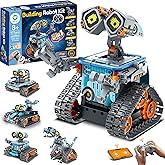 Sillbird Building Robot Kit STEM Gifts for Kids 8-13 with Remote Control | Coding Robotic Set, Birthday Presents for Boy, App-Controlled, Buildable 5in1 Models, Rechargeable Toy, LED Eyes, 473 Pieces