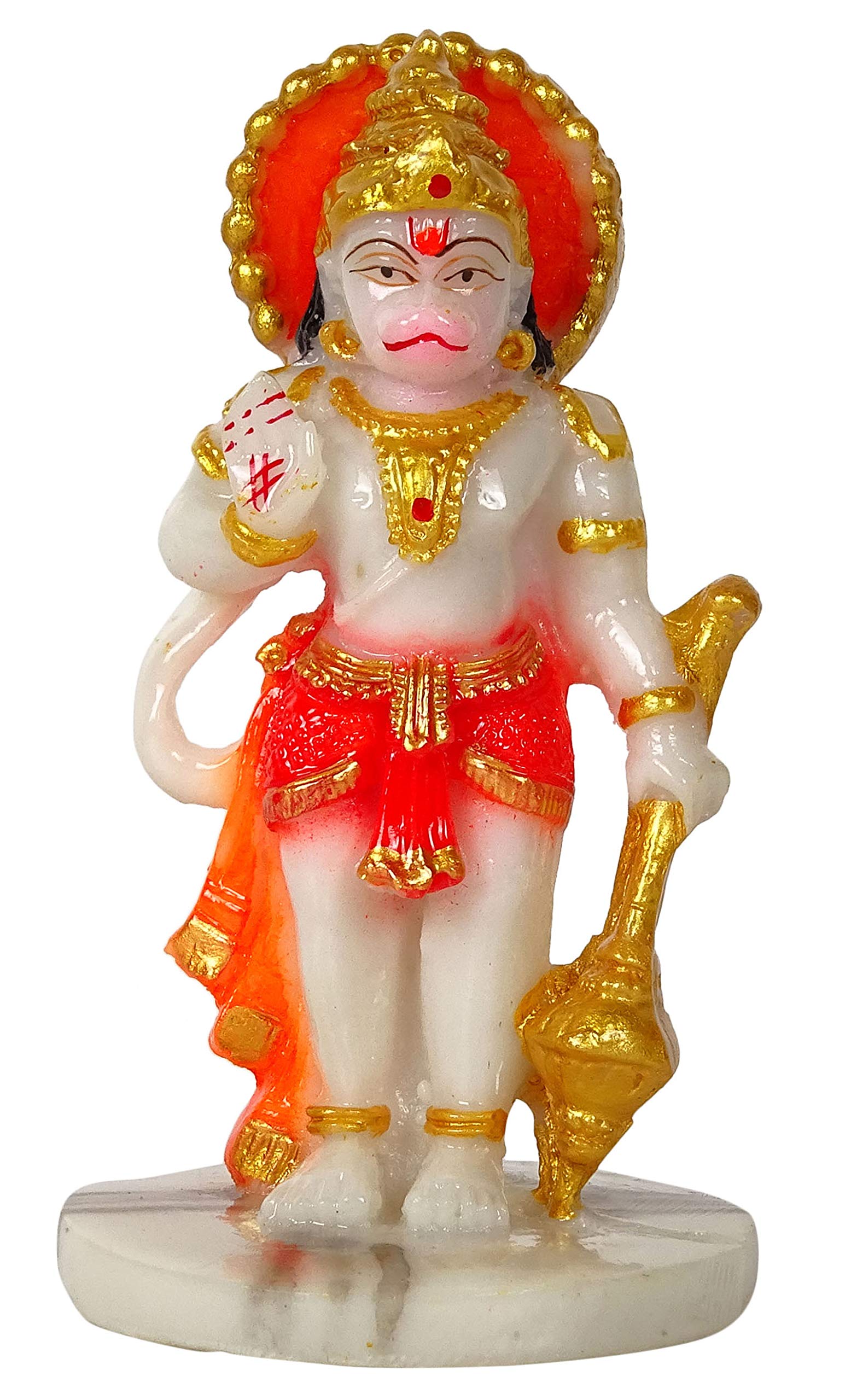 IBA Indianbeautifulart 10.5 Cm Lord Hanuman Resin Statue Sculpted In Great Detail Idol For Car Dashboard Home Decor Gift