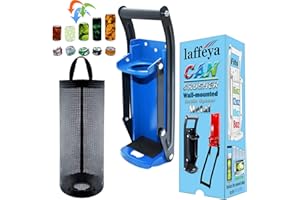 laffeya Can Crusher, Can Crushers Wall Mounted 16 oz 12 oz & Bottle Opener, Heavy - Duty Aluminum Smasher for Soda and Beer C