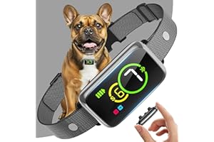 NQQHNN Smart Dog Bark Collar, Automatic Stop Bark Collar for Large, Medium, Small Dogs, Safe & Humane Barking Collar with Beep, Vibration & 7 Adjustable Sensitivity, Anti Barking Device IP67 Waterproof