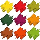 Kisston 360 Pcs Fall Leaf Cutouts Paper 3.9 Inch Leaf Cutouts for Bulletin Board Autumn Colored Maple Leaves Shaped Die Cuts for Thanksgiving DIY Craft Projects Classroom Decor