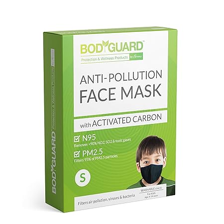 BodyGuard N95 + PM2.5 Anti Pollution Face Mask with 5 Layers Protection Activated Carbon, Nose