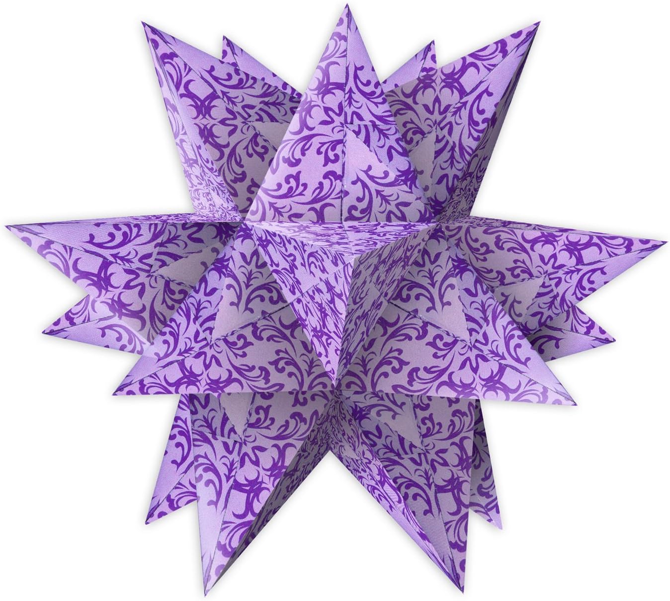 Ursus Aurelio 34256800 Folding Sheets Star Velvet Purple/Pink 33 Sheets 80 g/m² Paper Approx. 10 x 10 cm Printed on Both Sides Ideal as Christmas Decoration - Image 4