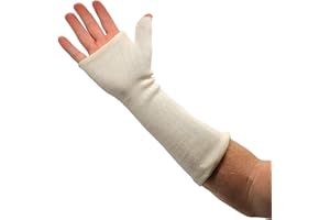 MEDCORE Tubular Cotton Stockinette with Separated Thumb Spica. Pack of 10. Size Small. for Skin Protection Liner Under Splits, Air Casts, Brace