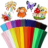 Iuuidu 200PCS Pipe Cleaners, 20 Color Pipe Cleaners
