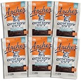 Archer Cowboy Cut Beef Jerky, Old Fashioned - 2 oz, 6 Pack | Sugar free beef jerky, 12g protein per oz, thick cut, grass fed beef, gluten free and keto