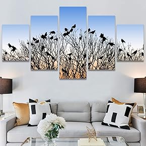 SIGNWIN 5 Panel Canvas Wall Art Modern Art...
