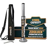 TowPilot Trailer Tongue Weight Scale, 2200 lb RV Camper Hitch Scale, Silver | ZEROLOCK Resets to True Zero, Trailer Weight Scale &amp; Hitch Weight Scale, 300 lb to 2200 lb tongue loads, Waterproof Bag