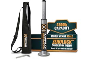 TowPilot Lite RV Trailer Tongue Weight Scale | 2200 LBS Measurement Capacity Includes Waterproof Travel Storage Bag | Essenti