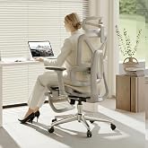 FLEXISPOT ErgoX Premium Ergonomic Office Chair Cream-FT | Adjustable Armrests, Dynamic Lumbar Support, Recline & Tilt Functio