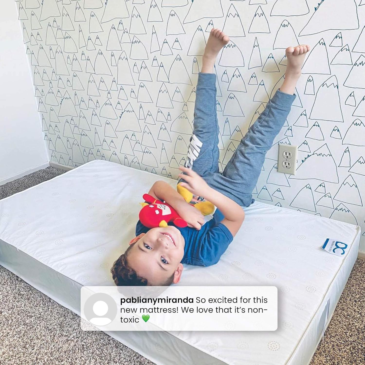 Delta Children Twinkle Galaxy Dual Sided Recycled Fiber Core Crib & Toddler Mattress - Waterproof - Hypoallergenic - GREENGUARD Gold Certified (Natural/Non-Toxic) ; 7 Year Warranty ; Made in The USA : Baby