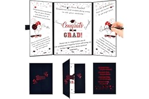 Roetyce Graduation Party Decorations, Black and Red Graduation Guest Book, Class of 2026 Signature Board, Best Graduation Gif