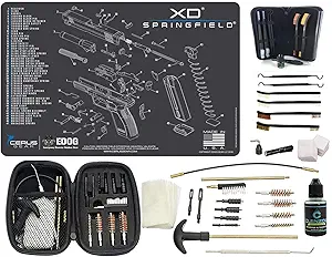 EDOG Springfield Armory XD (Exploded View) PPistol Cleaning Mat &amp; Range Warrior Handgun Cleaning Kit &amp; E.D.O.G. Tac Pak Cleaning Essentials