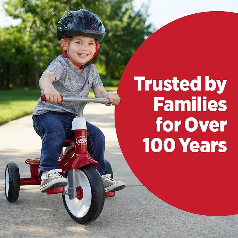 Triciclo Vermelho, Triciclo Exterior para Crianças Pequenas, 2 anos e meio a 5 anos (Exclusivo Amazon)