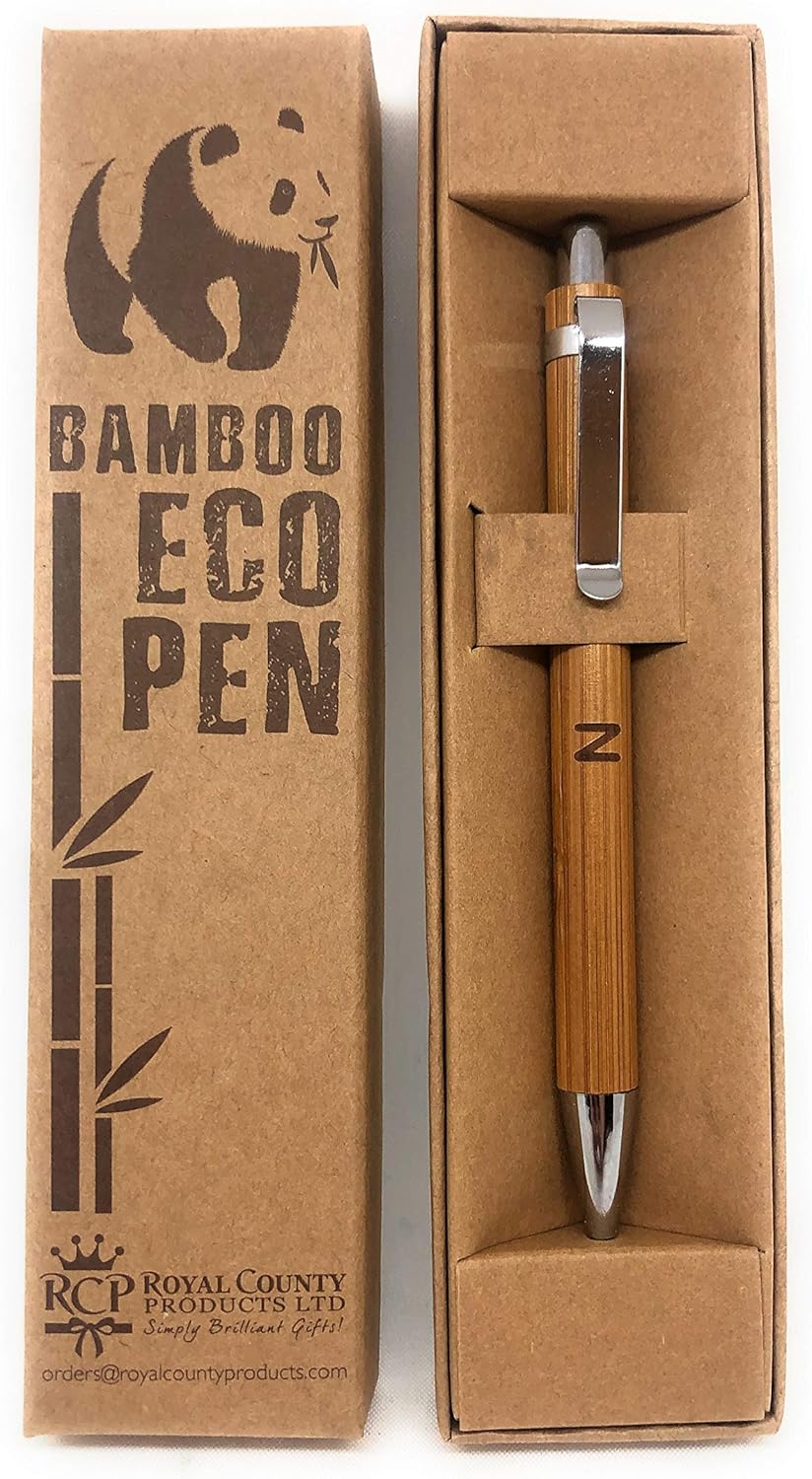 Royal County Personalised Bamboo Pens - Eco Friendly - N, Beige